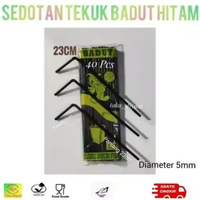 Sedotan minum plastik hitam Badut - sedotan bengkok hitam murah