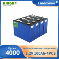 Brazil Kingbo 4PCS EVE100LA Lindoviver 3.2V 100Ah lifepo4 Prismatic Battery Cells