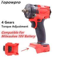 Cordless Impact Wrench Electric Brushless Screwdriver Drill Power Tools Car Truck Repair Compatible For Milwaukee 18V Battery