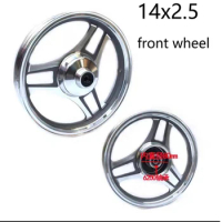 14x2.125 Tire Wheel Hub Electric Bike Scooters e-Bike Drum Brake Front Rim Bicycle Scooter Accessories