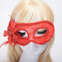 威尼斯 ( 側面玫瑰花 ) 性感玫瑰蕾絲面具 面紗/眼罩/面罩 cosplay 表演 舞會 派對【塔克】