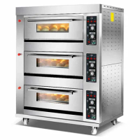3 Deck 6 Trays Biscuit Cake Bakery Deck Gas Ovens, electric types available upon inquiry
