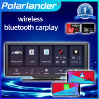 Car Monitor Smart Wireless Carplay Android Auto front DVR camera 10'' Bluetooth 5.0 AHD camera Video Recording Dashboard