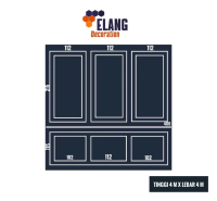 Paket Wallmoulding Ukuran Dinding Tinggi 4 Meter X Lebar 4 Meter