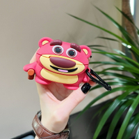 卡通草莓熊適用蘋果AirPods3藍牙耳機套可愛 Pro2潮牌1/2代保護套鑫弘-3C數碼