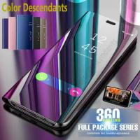 For Xiaomi Redmi Note 12 Pro Case Clear View Mirror Flip Stand Protection Phone Cases for Redmi Note