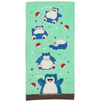 小禮堂 寶可夢 卡比獸 棉質浴巾 60x120cm (綠棕動作款)