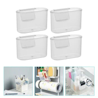 4 Pcs Refrigerator Side Door Box Freezer Organizer Mini Fridge Accessories Holder Pp Sauce Bag Case Supply
