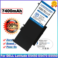 LOSONCOER 7400mAh Laptop Battery For DELL Latitude E5450 E5470 E5550 E5570 8V5GX R9XM9 WYJC2 1KY05 7.4V 51wh G5M10
