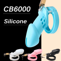 4 Colors Silicone cb6000s Short Long Male Chastity Device With 5 size Penis Ring Cock Cage Sex Toys for Men Penis Urethral Lock