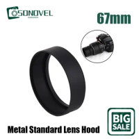 67 67mm Metal Standard Lens Hood Screw-in For Nikon Sony Fuji Canon EOS SLR 1300D 800D 760D 750D 700D 650D Camera Accessories