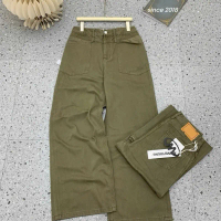 Quần jean suông hàng qccc , dài 102cm . 3 màu , đen , nâu , rêu