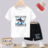 Setelan Anak-anak Unisex anomali tralalero tralala Lengan Pendek Celana Pendek Umur 2-10 Tahun