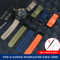 Nylon Replace Wrist Strap For Casio G-Shock Mudmaster GWG-1000 Band Army Green Canvas Watch Belt Gshock GWG1000-1A Watchbands