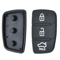 3 Button Pad Replacement Rubber Car Repair Key Shell For Hyundai Creta I20 I40 Tucson Elantra Santa fe Solaris ix35 ix45 Remote