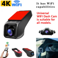 Universal Car DVR Dash Cam 4K Rear View Auto Dashcam For Car Camera 2160P Video Recorder Reverse Dvr WIFI 24H Parking Monitor