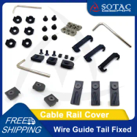 SOTAC GEAR Cable Management Wire Guide Tail Fixed System Keymod Rail Cover Tactical Wire Guide Tail Fixed 3pcs/Set 6pcs/Set