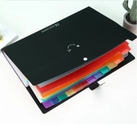 7/13 Pockets Plastic for A4  Paper with Snap Closure Storage Bag A4 Organ Bag Document Organizer Tes