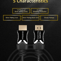 Navceker HDMI 2.1 cable 4K 120HZ hdmi High Speed 8K 60 HZ UHD HDR 48Gbps cable HDMI Ycbcr4:4:4 Converter for PS4 HDTVs Projector