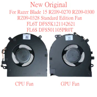 New Original Laptop CPU Cooling Fan For Razer Blade 15 RZ09-0270 RZ09-0300 RZ09-0328 Standard Edition Fan FL6S DFS501105PR0T