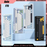 Aula F75 Wireless Mechanical Gaming Keyboard 3 Mode 2.4g/Usb/Bluetooth 80Keys Keyboard Rgb Hot Swap Gamer Keyboard For Laptop Pc