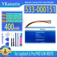 YKaiserin Battery 533-000151 533000151 400mAh for Logitech G Pro Wireless/X Superlight M-R0070 Bateria