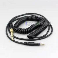 LN006383 3.5mm 6.5mm Plug Coiled Headphone Earphone Cable For original Audio Technica ATH-M50x ATH-M40x