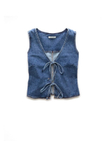 เสื้อผู้หญิง 6141 DENIM TOP สี ฟ้า