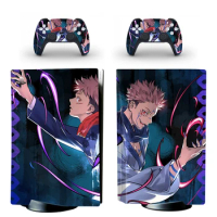 Jujutsu Kaisen PS5 Standard Disc Skin Sticker Decal Cover for PlayStation 5 Console and 2 Controllers PS5 Disk Skin Vinyl