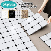 terbaru - vixplorn 10/20pcs stiker lantai vinyl motif marmer granit keramik marbel granit 30 x 30cm 
