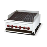 6 Burner Lava Rock Grill Commercial Table Top Cooking Griddle American Style Lpg Gas Beef Pork Griddle With Stainless Steel Body
