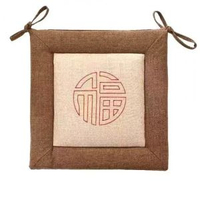 可拆洗簡約亞麻椅墊坐墊加厚榻榻米軟墊透氣電腦椅餐桌椅坐墊