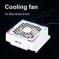LED Cooling Fan Atmosphere Light 3 Gears Adjustable 5V 2.4A Console Fan 7 Lighting Modes Gaming Accessories for Xbox Series S