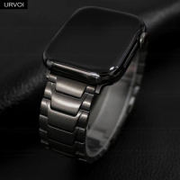 URVOI Full Titanium band for Apple Watch Ultra 2 link bracelet Series 9 8 7 6 SE54 clasps strap for iWatch 49mm adjust tool