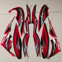 stiker striping motor yamaha Jupiter mx old 135 2006 hitam merah list body standar terbaik murah