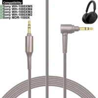 Headphone Cable for Sony MDR-1000X WH-1000XM2 WH-1000xm3 Headphones Replacement Audio Cable Cord