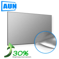 AUN Anti light Projector Screen 120 100 60 inch Professional Reflective Fabric Home Theater Cinema Screen 4K LED Laser Projector