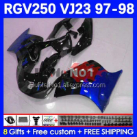 Bodys For RGVT250 SAPC RGV250 VJ23 97-98 Frame 42No.171 RGV-250 RGVT RGV 250 VJ 23 RGVT-250 97 98 1997 1998 Fairing Blue balck