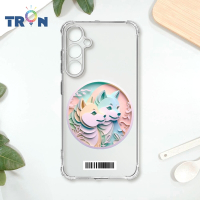 TRON 三星 A55 可愛紙雕柴犬 四角防摔載具殼 軟殼 手機殼