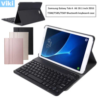 For Samsung Galaxy Tab A A6 10.1'' 2016 SM-T580 T585 T587 T580N Keyboard+Case High Quality With Stand Flip Leather Tablet Cover