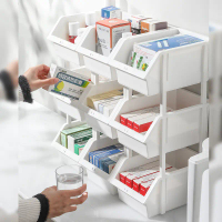Stackable Storage Box Stationery Tools Medicine Storage Combinable Storage Organizer Box 8097