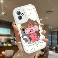 เคส Vivo Y33S Y33T เคสหลังลาย Starfy Monsters สีชมพู พื้นผิวกระจก เคสป้องกันกล้องกันกระแทก