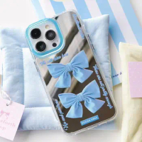 Suitable for Apple 12 iPhone 12 Pro Mirror 12 Promax Cute Bow Ins Wind Anti Drop Phone Case New Advanced Sense Protective Case