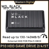 Western Digital WD Black P10 Game Drive 5TB 4T 2T External Mobile Portable Hard Disk HDD for PS4 PS5 Xbox One PC Macbook Laptop