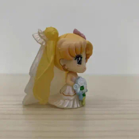 Japanese Genuine Scale Model Bandai Sailor Moon Anime Peripheral Character Moon Princess Wedding Decoration Action Figure Toy
