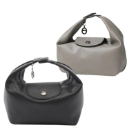 【LONGCHAMP】Le Pliage Xtra XS 斑鳩色 光滑柔軟牛皮革 手提包(輕巧造型半月包)