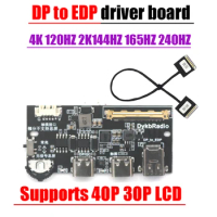 2K 4K DP To EDP Driver Board Signal Adapter 120HZ 240HZ 60HZ 30pin 40pin LCD Display Screen Projection Laptop Coaxial EDP Cable