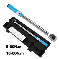 3/8 Inch Torque Key Wrench Tool 5-60N.m Mirror Polish Two-Way Precise Preset Torque Spanner Adjustable Hand Tools For Repair
