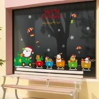 Stiker Film Motif Natal Santa Dekorasi Natal SANTA 9