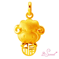 【甜蜜約定2sweet】純金金飾十二生肖金墬羊-約重0.68錢(十二生肖)